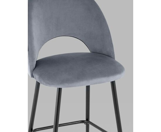 Стул барный Меган SN велюр серый, изображение 9 | Интернет магазин мебели и декора LifeDekor