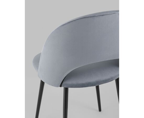 Стул Меган SN велюр серый, изображение 9 | Интернет магазин мебели и декора LifeDekor