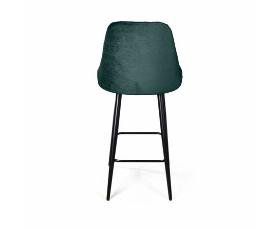 Стул полубарный Berg, бархат зеленый 19/ чёрный конус, изображение 6 | Интернет магазин мебели и декора LifeDekor