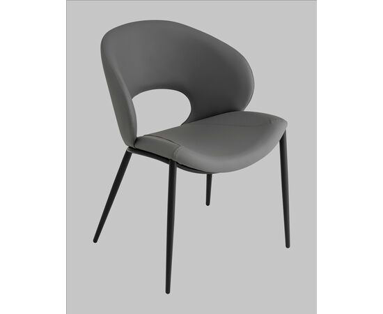 Стул Вивьен экокожа серый, изображение 2 | Интернет магазин мебели и декора LifeDekor