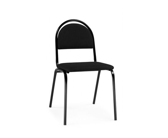 Стул на металлокаркасе Гумер ткань черный / черный глянец | Интернет магазин мебели и декора LifeDekor