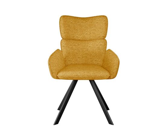 Стул DikLine 501 поворотный NS Gold горчица, ножки черные, изображение 2 | Интернет магазин мебели и декора LifeDekor