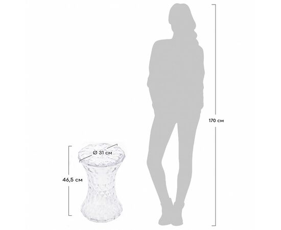 Стул-пуф Stone прозрачный янтарный, изображение 7 | Интернет магазин мебели и декора LifeDekor