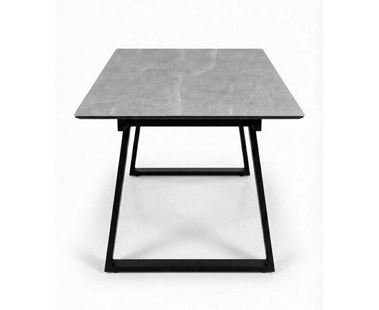 Стол DikLine DZ160 Мрамор Кандела cветло-серый/черные (2 уп.), изображение 2 | Интернет магазин мебели и декора LifeDekor