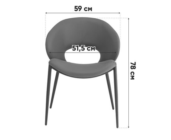 Стул Вивьен иск.кожа светло-бежевый, изображение 10 | Интернет магазин мебели и декора LifeDekor