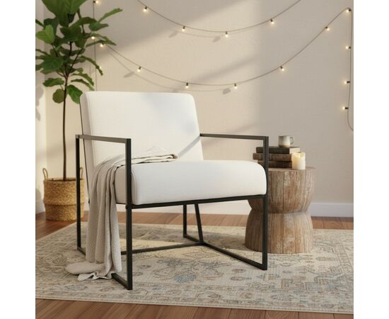 Кресло Алекс шенилл белый, изображение 11 | Интернет магазин мебели и декора LifeDekor