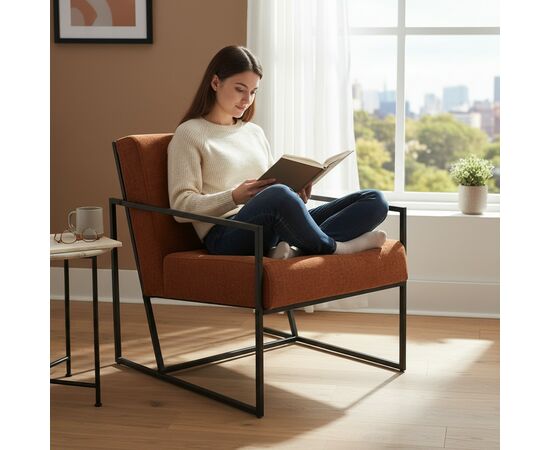 Кресло Алекс шенилл терракотовый, изображение 16 | Интернет магазин мебели и декора LifeDekor