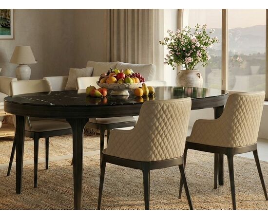 Стол овальный раскладной Bellini (160+40), керамика глянцевая, изображение 4 | Интернет магазин мебели и декора LifeDekor