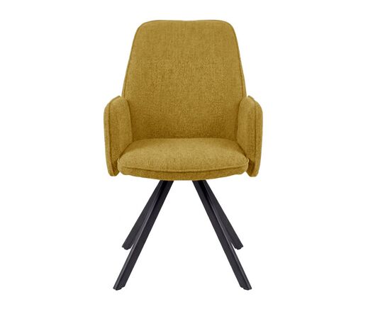 Стул DikLine 293 поворотный BL08 горчица, ножки черные, изображение 3 | Интернет магазин мебели и декора LifeDekor