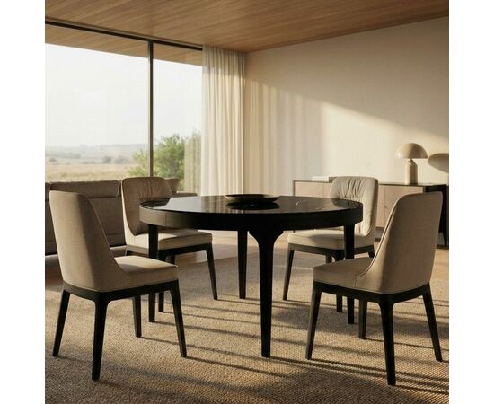 Стол круглый раскладной Bellini (120+40), керамика глянцевая, изображение 5 | Интернет магазин мебели и декора LifeDekor