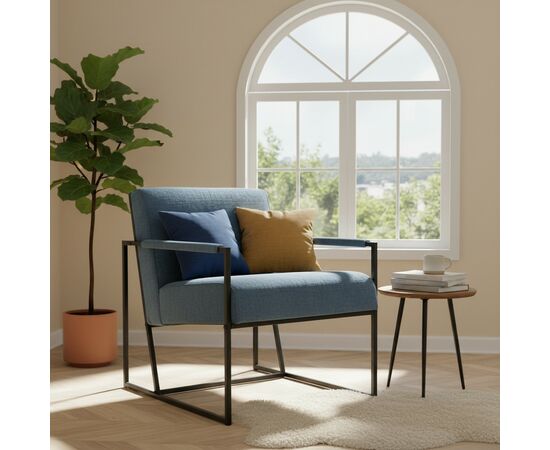 Кресло Алекс шенилл серо-голубой, изображение 13 | Интернет магазин мебели и декора LifeDekor