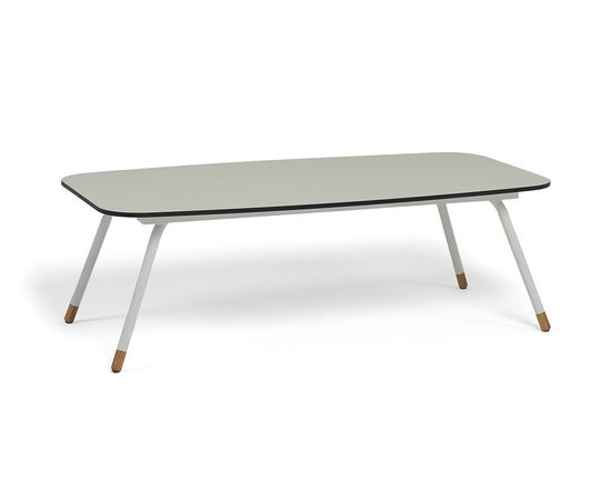 "Верона" журнальный стол из HPL 120х65, H40, каркас белый муар, цвет столешницы "молочный", изображение 2 | Интернет магазин мебели и декора LifeDekor