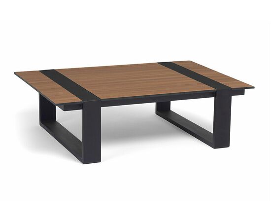 "Тулон" журнальный стол 120х85, H35 см из HPL, цвет "дуб", каркас черный (RAL9005) муар | Интернет магазин мебели и декора LifeDekor