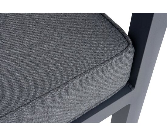 "Эстелья" диван 3-местный, каркас алюминий темно-серый (RAL7024) муар, ткань темно-серая 027, изображение 8 | Интернет магазин мебели и декора LifeDekor