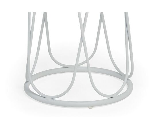 "Перу" журнальный стол из HPL круглый Ø40 H55, каркас из стали серый (RAL 7024), цвет столешницы "дуб", изображение 3 | Интернет магазин мебели и декора LifeDekor