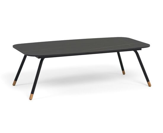 "Верона" журнальный стол из HPL 120х65, H40, каркас черный муар, цвет столешницы "серый гранит" | Интернет магазин мебели и декора LifeDekor