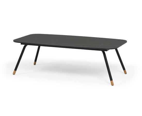 "Верона" журнальный стол из HPL 120х65, H40, каркас черный муар, цвет столешницы "серый гранит", изображение 2 | Интернет магазин мебели и декора LifeDekor