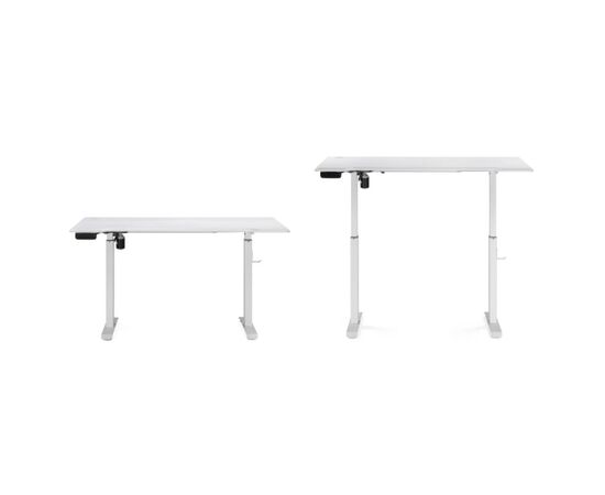 Компьютерный стол Маркос с механизмом подъема 120х75х75 белый / белая шагрень, изображение 11 | Интернет магазин мебели и декора LifeDekor