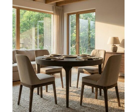 Стол круглый раскладной Bellini (110+40), шпон, изображение 4 | Интернет магазин мебели и декора LifeDekor