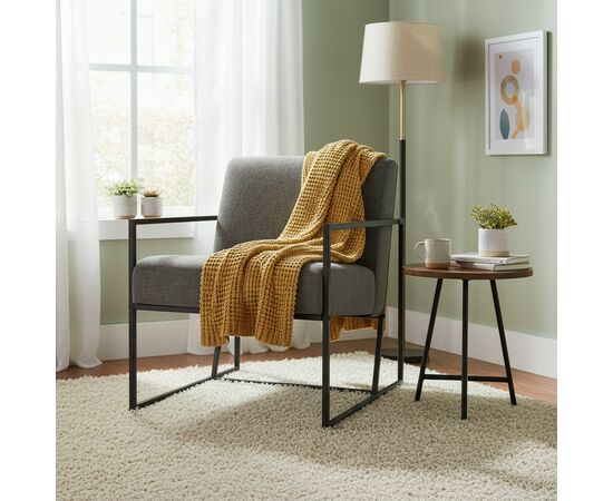 Кресло Алекс шенилл серый, изображение 11 | Интернет магазин мебели и декора LifeDekor