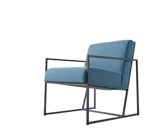 Кресло Алекс шенилл серо-голубой, изображение 2 | Интернет магазин мебели и декора LifeDekor