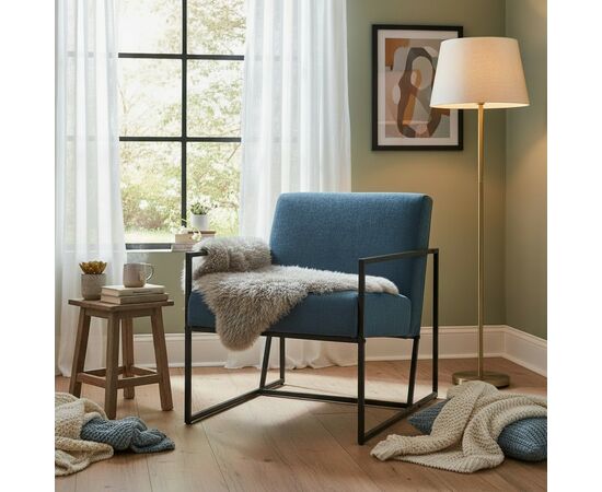 Кресло Алекс шенилл серо-голубой, изображение 14 | Интернет магазин мебели и декора LifeDekor