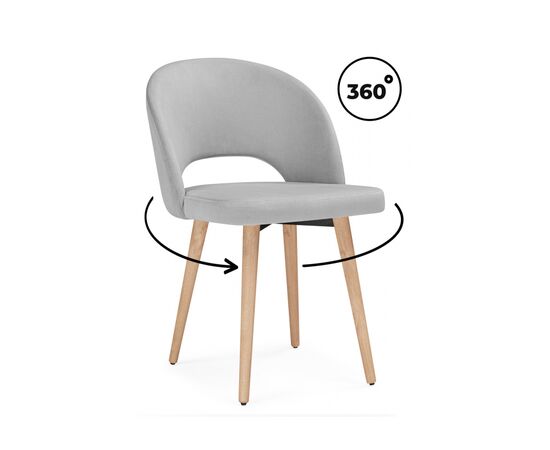 Стул деревянный Курбис 360 светло-серый (zd 960) / светлое дерево | Интернет магазин мебели и декора LifeDekor