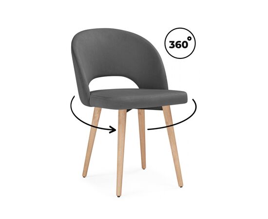 Стул деревянный Курбис 360 темно-серый (zd 995) / светлое дерево | Интернет магазин мебели и декора LifeDekor