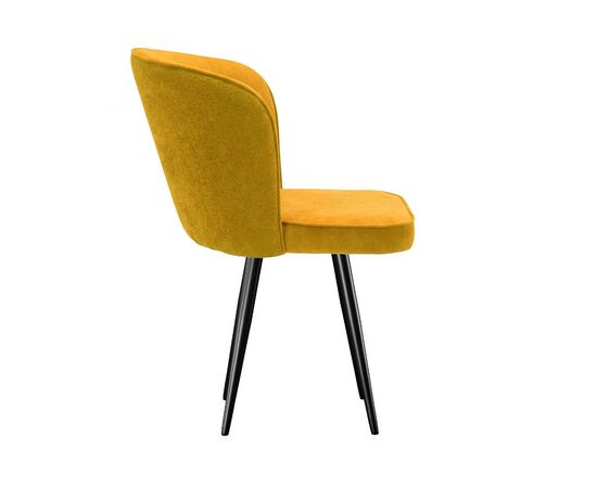 Стул DikLine 348 поворотный P08/L07 горчица, ножки черные, изображение 3 | Интернет магазин мебели и декора LifeDekor