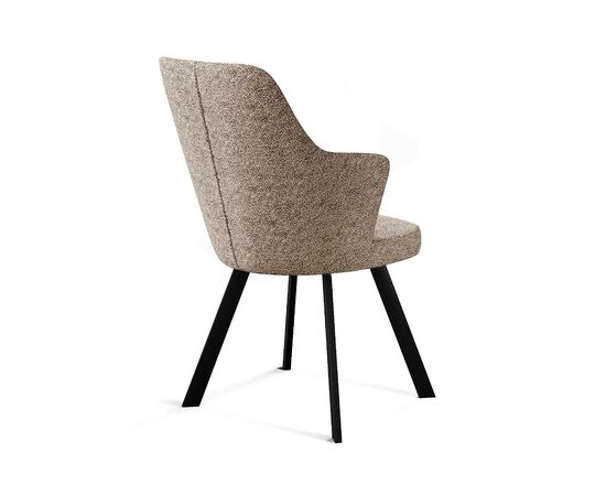 Стул DikLine 235 поворотный, NS04 CREAM, ножки черные, изображение 2 | Интернет магазин мебели и декора LifeDekor