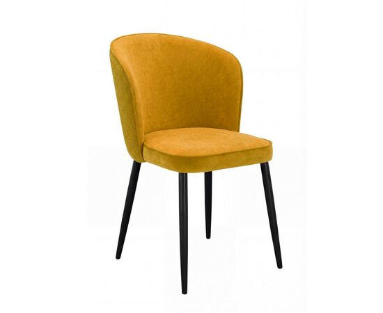 Стул DikLine 347 P08/L07 горчица, ножки черные | Интернет магазин мебели и декора LifeDekor
