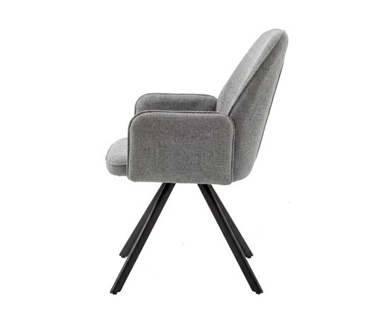 Стул DikLine 293 поворотный BL13 серый, ножки черные, изображение 5 | Интернет магазин мебели и декора LifeDekor
