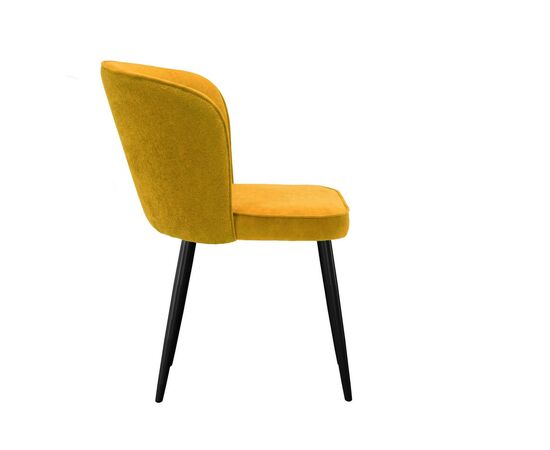 Стул DikLine 347 P08/L07 горчица, ножки черные, изображение 3 | Интернет магазин мебели и декора LifeDekor