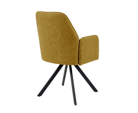 Стул DikLine 293 поворотный BL08 горчица, ножки черные, изображение 2 | Интернет магазин мебели и декора LifeDekor