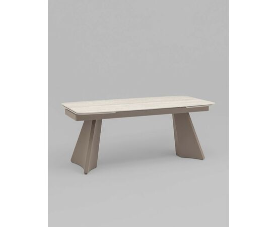 Стол обеденный Eliora 180-260х90 см серый травертин керамика, изображение 2 | Интернет магазин мебели и декора LifeDekor