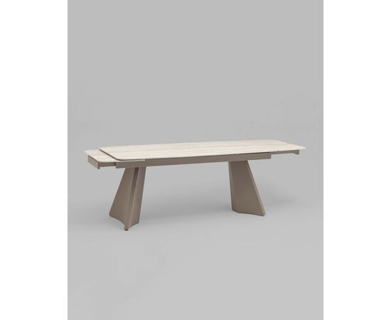 Стол обеденный Eliora 180-260х90 см серый травертин керамика, изображение 4 | Интернет магазин мебели и декора LifeDekor