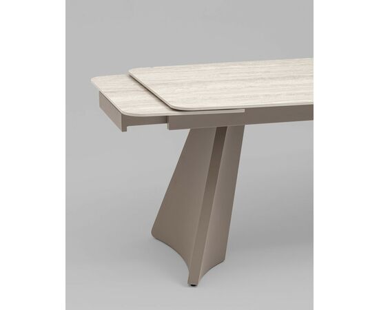 Стол обеденный Eliora 180-260х90 см серый травертин керамика, изображение 5 | Интернет магазин мебели и декора LifeDekor