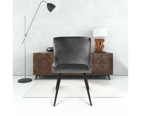 Стул Джаз поворотный 360 градуcов, бархат серый 27 | Интернет магазин мебели и декора LifeDekor