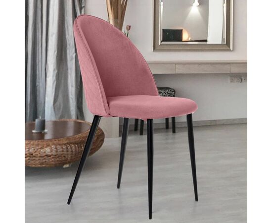 Стул Маркус, бархат пудровый 15, изображение 4 | Интернет магазин мебели и декора LifeDekor