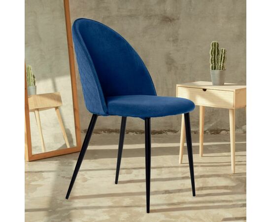 Стул Маркус, бархат синий 29, изображение 8 | Интернет магазин мебели и декора LifeDekor