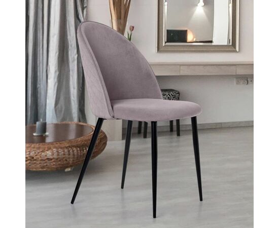 Стул Маркус, бархат светло-серый 26, изображение 8 | Интернет магазин мебели и декора LifeDekor