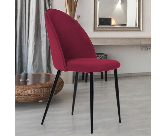 Стул Маркус, бархат винно-красный 16, изображение 9 | Интернет магазин мебели и декора LifeDekor