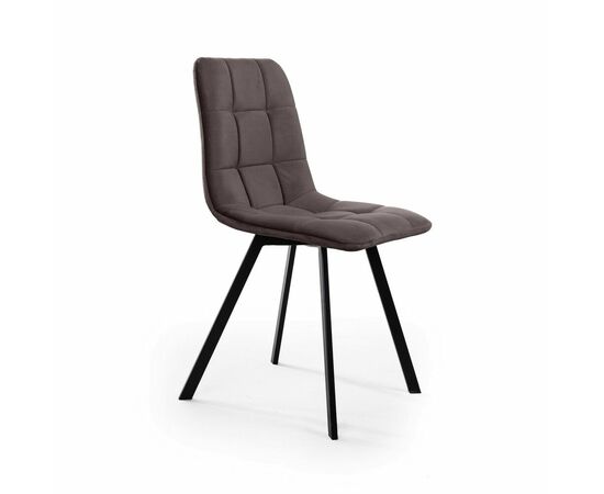Стул Уно, бархат антрацит 14/ чёрный профиль | Интернет магазин мебели и декора LifeDekor