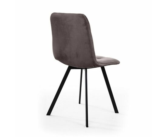 Стул Уно, бархат антрацит 14/ чёрный профиль, изображение 6 | Интернет магазин мебели и декора LifeDekor