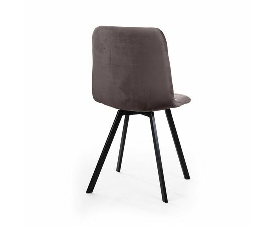 Стул Уно, бархат антрацит 14/ чёрный профиль, изображение 7 | Интернет магазин мебели и декора LifeDekor