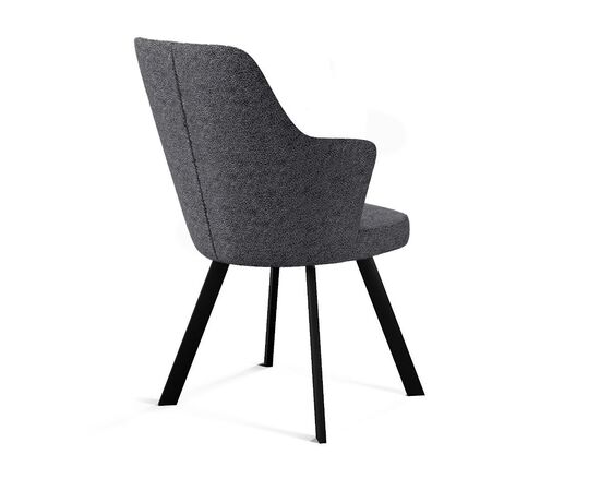 Стул DikLine 235 поворотный, NS13 GRAPHITE, ножки черные, изображение 2 | Интернет магазин мебели и декора LifeDekor