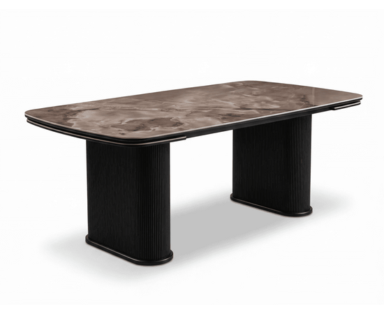 Стол DikLine EKB205 керамика К36 глянец, опоры МДФ черный (2 уп.) | Интернет магазин мебели и декора LifeDekor