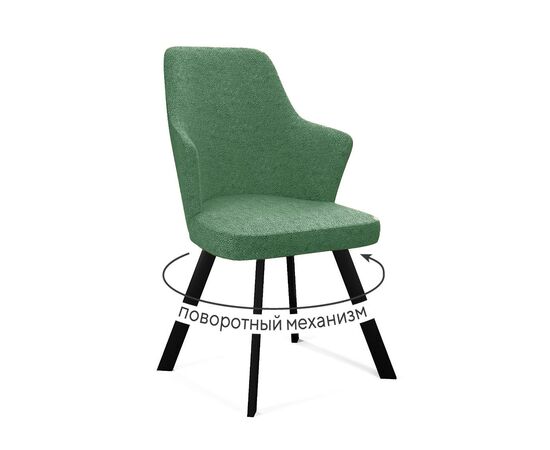 Стул DikLine 235 поворотный, NS Pine зеленый, ножки черные | Интернет магазин мебели и декора LifeDekor
