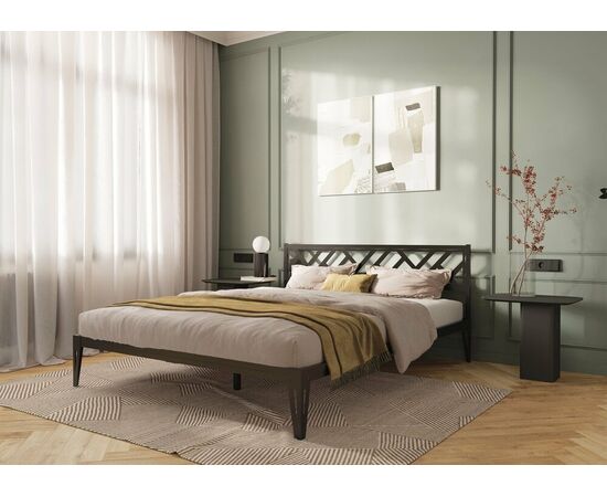 Кровать КМД 47 АЙРИС 1600, черный, изображение 9 | Интернет магазин мебели и декора LifeDekor