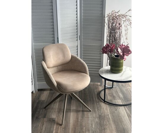 Стул ГРЕЙС (GRACE) 360 град., цвет БЕЖЕВЫЙ (PENA-120 / G1229-3, ткань / ЛАТТЕ каркас, ®DISAUR | Интернет магазин мебели и декора LifeDekor